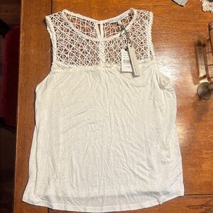 Nordstrom Ivory Crochet Sleeveless Top search for sanity